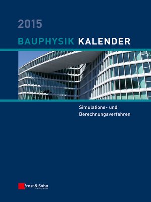 cover image of Bauphysik-Kalender 2015